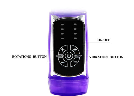 Baile us rabbit passion baron violette transparente kunststoff-fernbedienung mit schwarzem tastenfeld und silberner umrundung