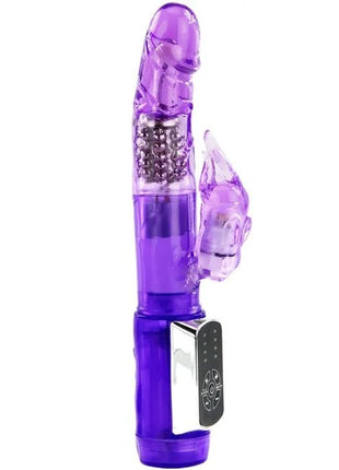 Baile us rabbit passion baron vibrator aus transparentem violettem kunststoff mit silbernem bedienfeld