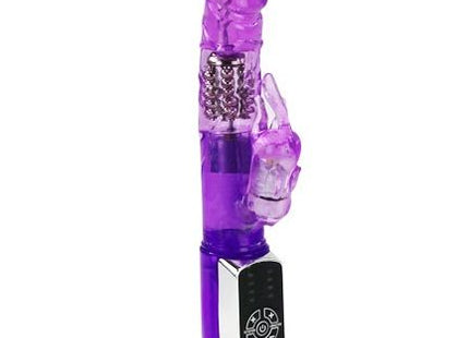 Baile us rabbit passion baron ein lila transparenter vibrierender rabbit toy aus kunststoff mit silbernem griff und schwarzer steuerung
