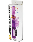 Lila passion baron vibrator von baile mit segmentiertem design und bedienfeld am fuß für intensiven genuss