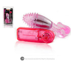 Baile vaginal- und analstimulator mit vibration in rosa und klarem kunststoff mit strukturierter, stacheliger kopf und silberner basis