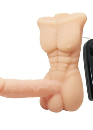 Beige silikon männlicher körper-vibrator mit schwarzer fernbedienung von baile versuchung größerer mann mit vibration
