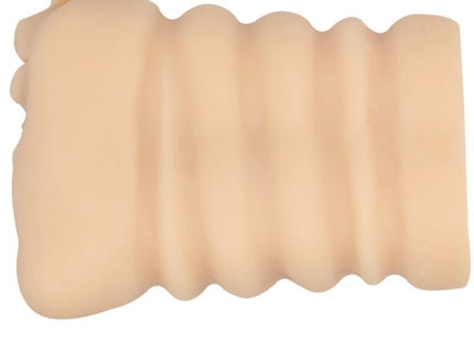 Beige silikon cock ring mit geripptem konturiertem design von BAILE versuchung leidenschaft lady