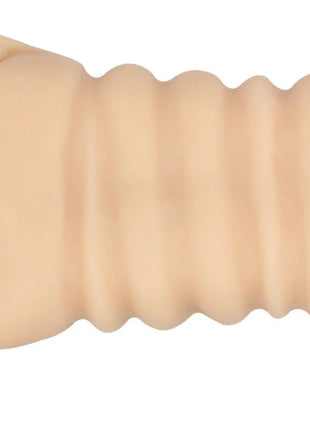 Beige silikon cock ring mit geripptem konturiertem design von BAILE versuchung leidenschaft lady