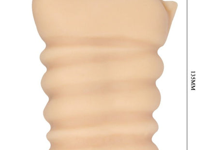 Beige silikon cockring mit geriffelter struktur und konisch zulaufenden enden von baile versuchung leidenschaft lady