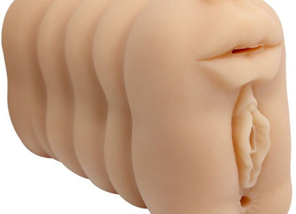 Beige silikon anal plug mit realistischen gesichtszügen und segmentiertem körperdesign von baile versuchung leidenschaft lady