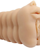Beige silikon analplug mit realistischen gesichtszügen und segmentierten rillen aus der Baile Versuchung Leidenschaft Lady Serie