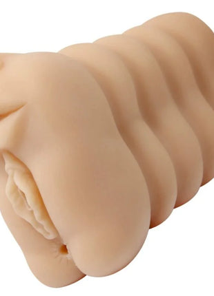 Beige silikon phallusförmiges spielzeug mit realistischer kopfform und gerippter struktur von baile versuchung leidenschaft lady