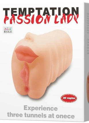 Baile versuchung leidenschaft lady 3d silikon vagina toy in pfirsichfarbe mit realistischem design und strukturierter oberfläche