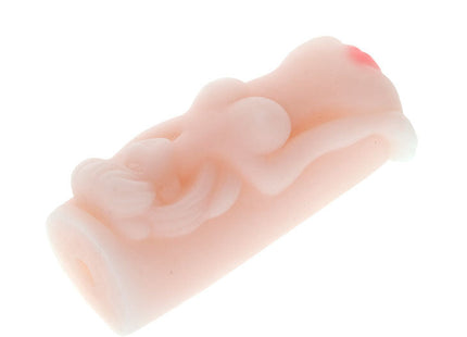 Rosa silikon mini masturbator mit glatter glänzender oberfläche und detailliertem sculpt design von baile