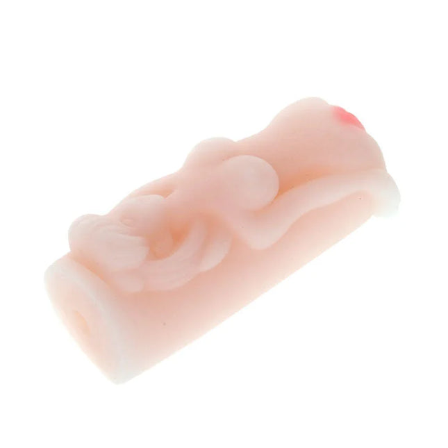 Rosa silikon mini masturbator mit glatter glänzender oberfläche und detailliertem sculpt design von baile