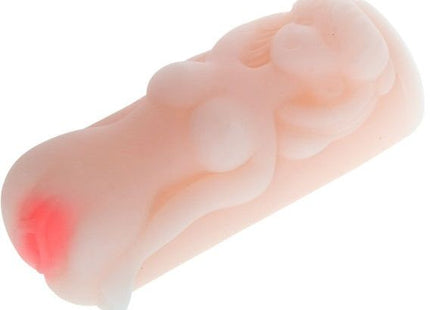 Pink silikon mini masturbator von BAILE mit glatter glänzender oberfläche und geformten konturen