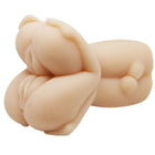Beige silikon babyfigur mit glatten rundungen und detailreichen gesichtszügen für lady masturbator dreier