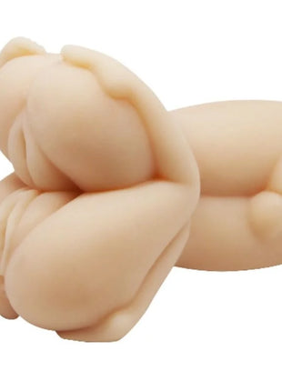 Beige silikon babyfigur mit glatten rundungen und detailreichen gesichtszügen für lady masturbator dreier