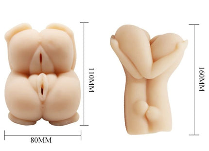 Beige silikon analplug mit texturiertem ergonomischem design in zwei verschiedenen größen aus der baile versuchung leidenschaft serie