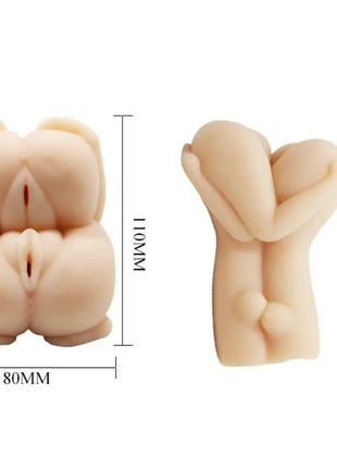 Beige silikon analplug mit texturiertem ergonomischem design in zwei verschiedenen größen aus der baile versuchung leidenschaft serie