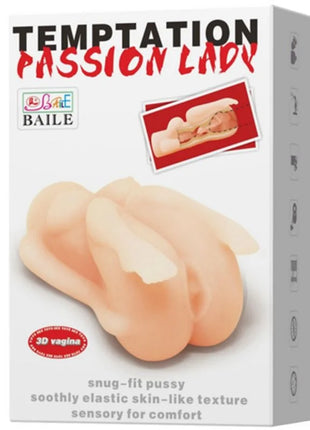 Peachfarbener realistischer silikon mini masturbator mit 3d vaginaldesign und hautähnlicher textur von baile