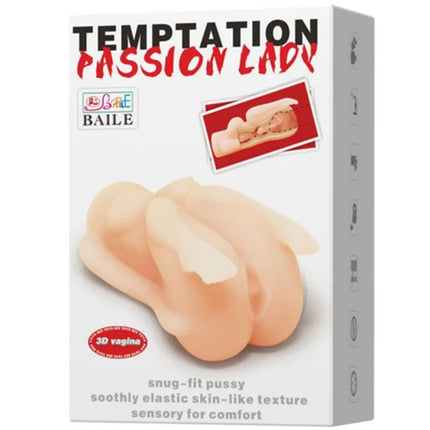Peachfarbener realistischer silikon mini masturbator mit 3d vaginaldesign und hautähnlicher textur von baile