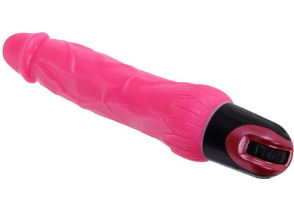 Rosa silikon vibrator mit mehrstufiger vibrationskontrolle und schwarzem rotem bedienfeld am ende von BAILE