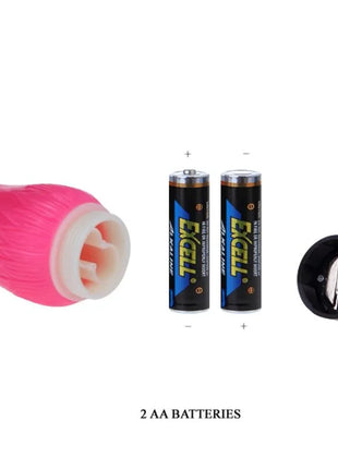 Rosa silikon vibrator baile daaply pleasure multispeed mit weißem inneren und schwarzem batterieverschluss für 2 aa-batterien