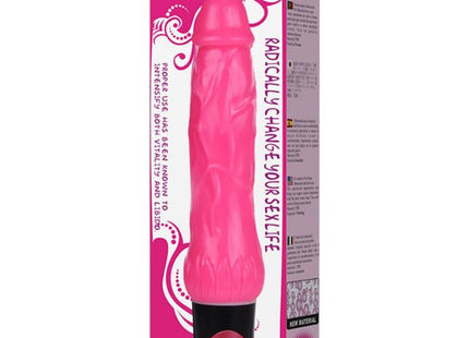 Pink silikon vibrator mit schwarzer basis und roter taste von baile daaply pleasure multispeed rosa
