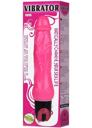 Pink silikon vibrator mit schwarzer basis und roter taste von baile daaply pleasure multispeed rosa