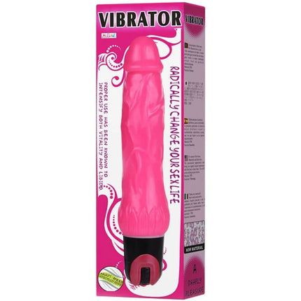Pink silikon vibrator mit schwarzer basis und roter taste von baile daaply pleasure multispeed rosa
