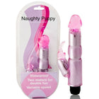 Baile rosa und silberner wasserfester puppy vibrator mit zwei motoren für doppelten spaß