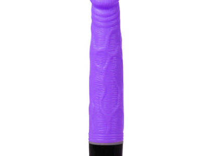 Lila silikon vibrator mit mehrstufiger vibration und strukturierter oberfläche von baile mit schwarzer basis