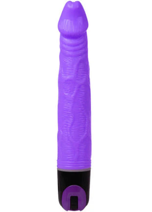 Lila silikon vibrator mit mehrstufiger vibration und strukturierter oberfläche von baile mit schwarzer basis