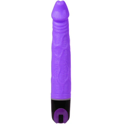 Lila silikon vibrator mit mehrstufiger vibration und strukturierter oberfläche von baile mit schwarzer basis