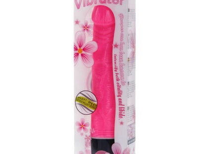 Baile vibrator multispeed 21 5 cm rosa silikonvibrator mit schwarzer basis in blumenmotivverpackung