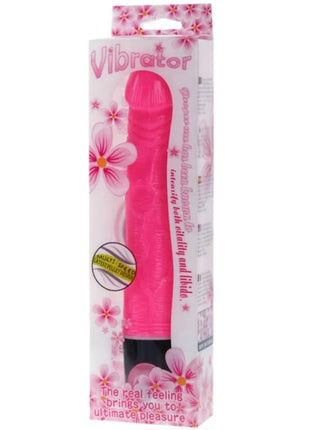 Baile vibrator multispeed 21 5 cm rosa silikonvibrator mit schwarzer basis in blumenmotivverpackung