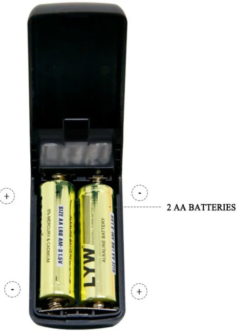 Schwarzes batterieladegerät mit zwei goldfarbenen aa alkalibatterien für BAILE vibrierende kristallkappe
