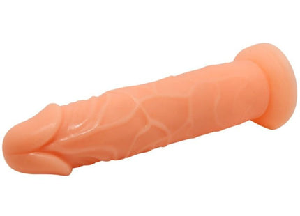 Peachfarbener silikon dildo von Baile 19 8 cm mit strukturierter oberfläche und abgerundetem kopf
