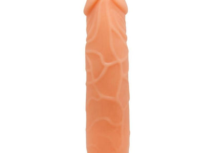Peachfarbener silikon dildo baile vive realistischer dildo 19,8 cm mit strukturierter oberfläche und abgerundetem sockel