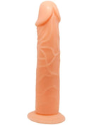 Peachfarbener silikon dildo von Baile mit strukturierter oberfläche und abgerundetem boden 19 8 cm lang