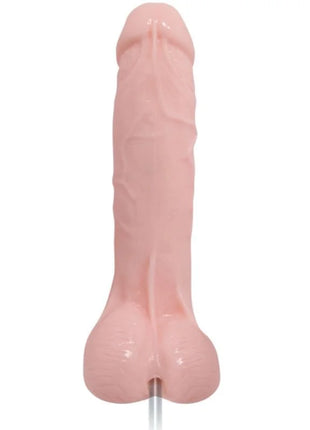 Pink silikon lutscher mit realistischem anatomischem design und metallstiel im produkt baile waterspray vibrations und ejakulationsfunktions penis