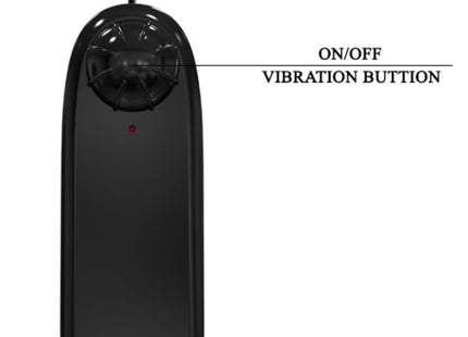 Schwarze kunststoff-fernbedienung mit on off vibrationsknopf und roter anzeige für baile waterspray vibrationspenis