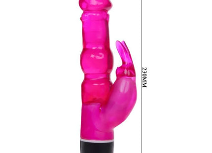 Baile waves of pleasure fantasie vibrator mit flieder kaninchen rosa translucent plastik und schwarzer basis