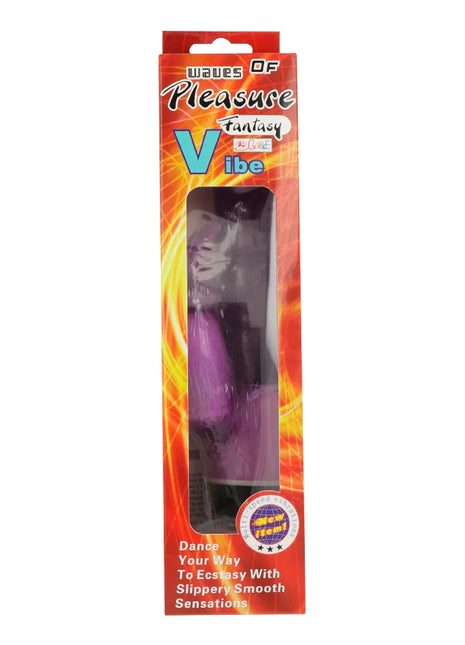 Baile waves of pleasure fantasy vibrator mit flieder kaninchen 23 cm in roter und oranger verpackung