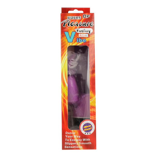 Baile waves of pleasure fantasy vibrator mit flieder kaninchen 23 cm in roter und oranger verpackung