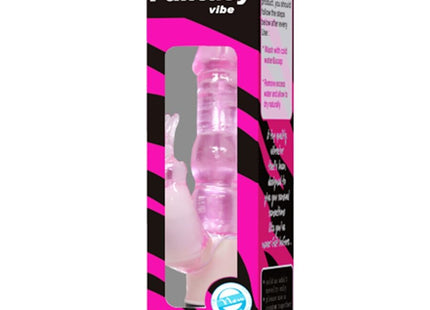 Baile waves of pleasure Fantasy Vibrator mit Kaninchen 23 cm pinkes durchsichtiges plastikttoy in Verpackung
