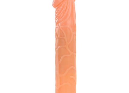 Orange silikon vibrierendes wellentoy mit strukturierter oberfläche und lila basis von baile 22,5 cm