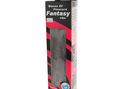 Schwarze und pink gestreifte verpackung des baile wellen des vergnügens 19,5 cm vibrator mulat