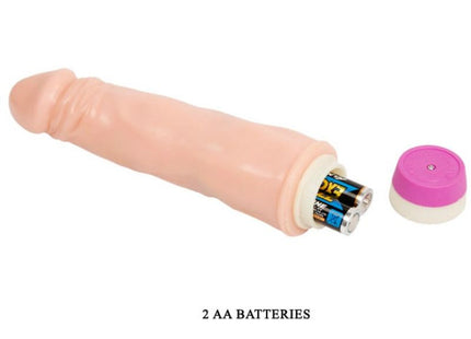 Pink silikon vibrator baile wellen des vergnügens 21,5 cm mit offener batterieabdeckung und zwei aa batterien