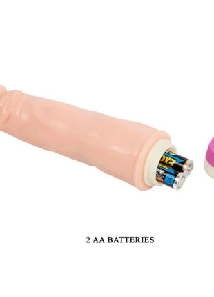 Pink silikon vibrator baile wellen des vergnügens 21,5 cm mit offener batterieabdeckung und zwei aa batterien