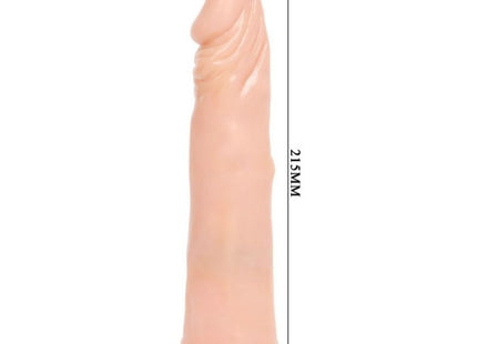 Pink silikon phallusförmiger vibrator mit lila und weißer basis 215 mm lang baile wellen des vergnügens anfänger