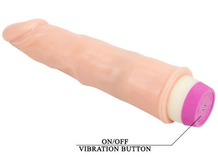 Rosa silikon vibrator baile wellen des vergnügens 21,5 cm mit hellem pinkem knopfbasis für anfänger