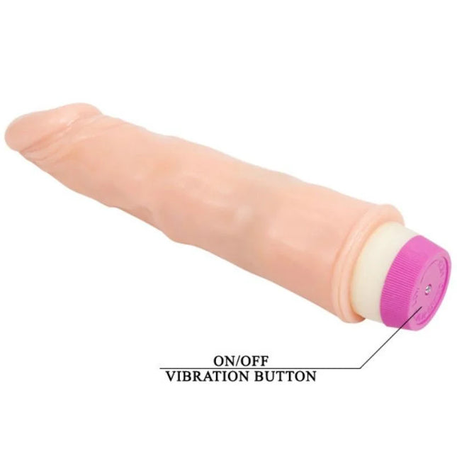 Rosa silikon vibrator baile wellen des vergnügens 21,5 cm mit hellem pinkem knopfbasis für anfänger